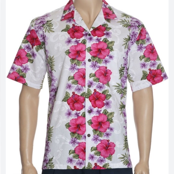 Two Hawaii Aloha Hibiscus Shirt Big Island Sz Small Floral Shirt - Picture 1 of 9